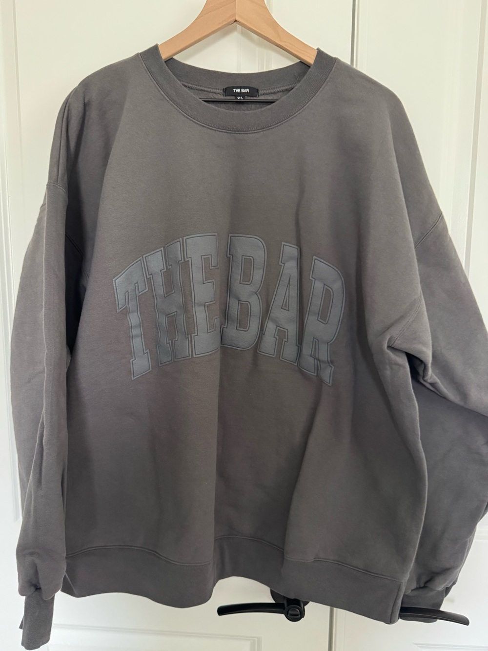 The Bar Charcoal Gray Crewneck Sweatshirt with Logo